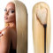 Weeybay Echthaar Perücke für Damen Perücken Straight Human Hair Wig 613 Blonde 4X4 Lace Closure Wig 150% Density Unprocessed Brazilian Remy Hair Glueless Echthaar Perücke Blond 22 Zoll