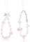 2 PCS Beaded Phone Charm Strap, Cute Aesthetic Phone Chain Bow, Phone Lanyard Wrist Strap for Women Girls Keychain, Backpack, Wallet Decoration, Detachable Phone Charm for Most Smar
