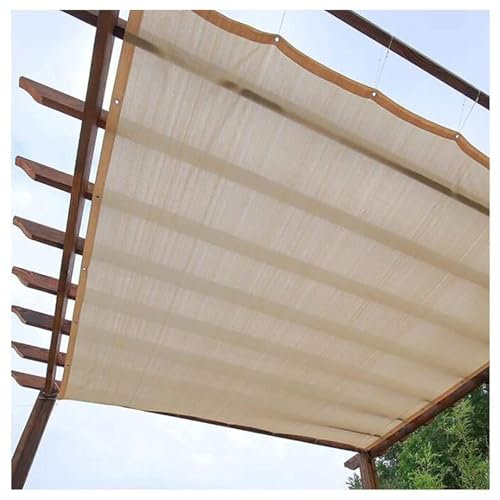 Shade Sail Rectangle 1x1m,2x3m Waterproof Sun Shade Sail Outdoor Canopy Awning Block Patio and Pergola Cover,Sand color 1m,2m,3m,4m)(2x5m)