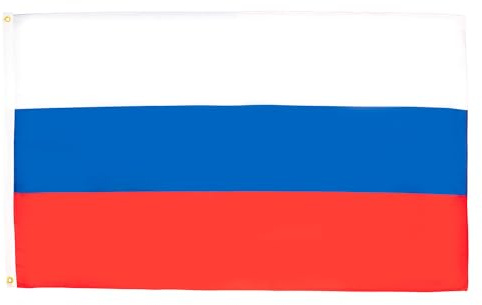 AZ FLAG Lot de 10 Drapeaux Russie 90x60 cm Russe Polyester 100D 2 Œillets