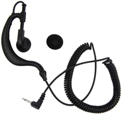 BIGULA Auricolare stereo stereo da 3,5 mm a 1 pin a forma di G per microfono a mano da 1,2 m