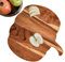 Tagliere da cucina, in legno di Halloween, a forma di zucca, con manico, design liscio, amichevole, facile da pulire, per tagliare verdure carne, 1,5 x 30,5 x 33 cm