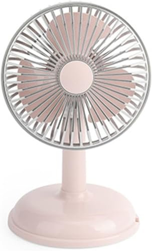 JHOMHF Summer Small Portable USB Vintage Electric Fan Retro Table Standing Charging Little Fan(Pink)