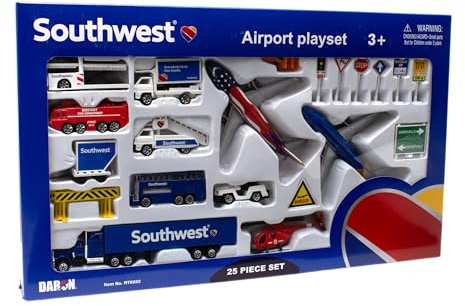 Daron Southwest Airlines Airport Playset Die-Cast Toy Ages 3+