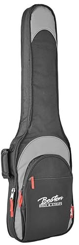 Generisch E-Gitarre Tasche Gigbag 25mm Polsterung schwarz grau – Premium Gitarrentasche für E-Gitarren, wasserabweisend & stoßfest – mit Schultergurten, Tragegriff & Zubehörfach – Modell E-25-BG