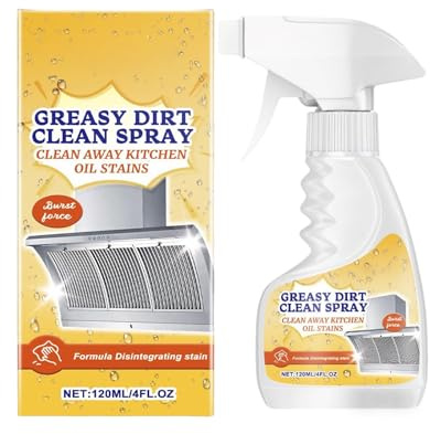 Horuili® Kraftvoller Schaumreiniger für Küche - Entfernt Sofort Fett & Hartnäckige Flecken von Dunstabzugshaube, Backofen, Herd & Kochgeschirr | 300ml Pro Flasche