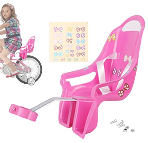 Djowyh Siège de de vélo pour Enfant, siège de vélo de, Chaise de décorative avec Autocollants pour Filles, Accessoires de Fixation de vélo, poupées en Peluche sûres et Peluches