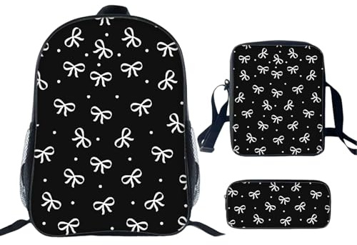 Stylischer Rucksack für Jungen mit trendigem Eiscreme-Druck Motiv ideal für Schule Sport Freizeitaktivitäten (Black-d, One Size)