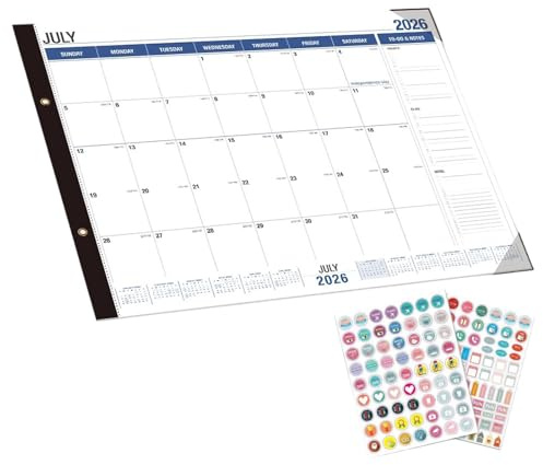 Calendario da Tavolo | Pianificazione Gestione Organizzazione,Calendario da Scrivania Luglio 2026-2027 - per Ufficio Dormitorio Sala Riunioni Classe Studio Casa Insegnante
