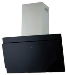 PKM Hotte inclinée S3-90 ABTZ | Hotte aspirante | 90 cm de large | Verre | Noir | Écran tactile | Évacuation | Recirculation d'air