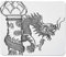 Yanteng Gaming Mouse Pad Drache, Chinesische Art Heilige Kreatur Statue Skizze Mittelalterliche Monster Fantasy Tattoo Bild Dekorativ, Schwarz Weiß Genähter Rand