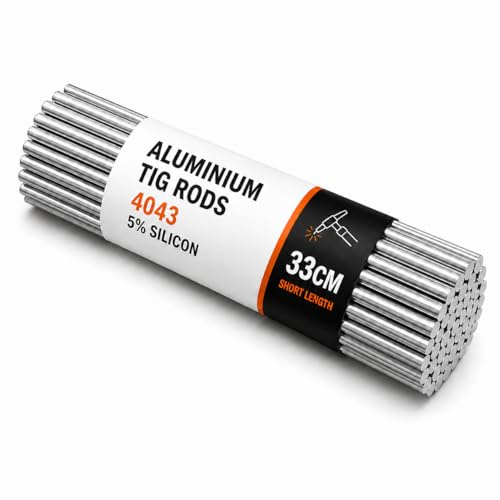 BMF DIRECT 4043 Aluminium TIG Welding Rods 33cm Filler Wire 5% Silicon for TIG Welding (100, 2.4mm)