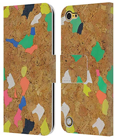 Head Case Designs Offizielle Ninola Bunter Modern 2 Leder Brieftaschen Handyhülle Hülle Huelle kompatibel mit Apple iPod Touch 5G 5th Gen