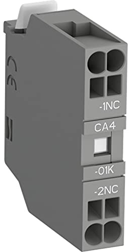1SBN010160T1001 Zusatzkontaktblock CA4-01K-T, 1 Hilfskontakt NC, bis zu 3600 Zyklen pro Stunde, grau, 3,95 x 1 x 4,5 cm