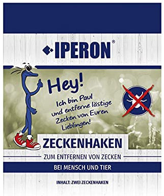 Iperon® 2 x Zeckenhaken 2er Set schmerzfreie Zeckenentfernung Zeckenhaken Greifer Zeckenzange Zeckenheber
