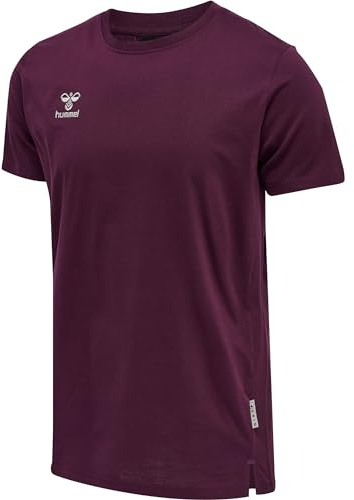 hummel Herren Hmlmove Grid Cotton T-Shirt S/S T Shirt, Grape Wine, L EU