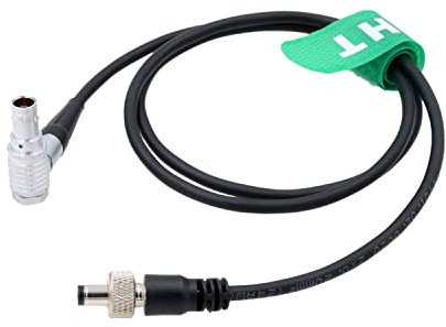 Netzkabel für Alexa DSMC2 Kamera auf Atomos Ninja V Monitor, rechtwinklig, 2-polig auf 2,5 mm Gleichstrom, 80 cm