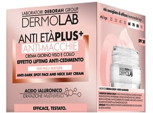 Dermolab - Anti-Aging-Plus, Anti-Falten- und Anti-Flecken-Gesichtscreme mit Hyaluronsäure für reife Haut 60+, Formel mit Niacinamid und Vitamin C, Lifting-Effekt, Anti-Haarverlust, 50 ml
