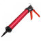 sourcing map Manual Sausage Caulking Gun, Stainless Steel Sealant Cartridge Tube Caulk Applicator 600ml/20oz, 12:1 Thrust Rate with Cones Nozzles, Electrophoretic Red