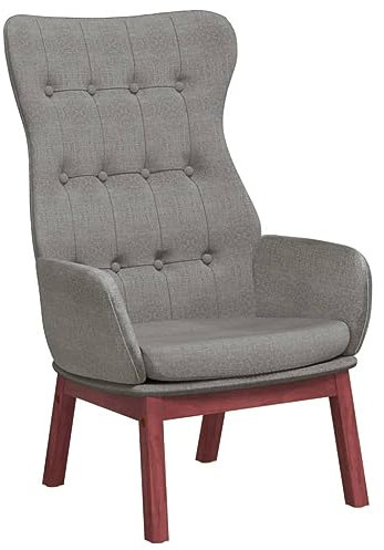 vidaXL Relaxsessel, Sessel mit Armlehne, Fernsehsessel für Wohnzimmer, Polstersessel Lesesessel Relaxstuhl mit Metallrahmen, Hellgrau Stoff