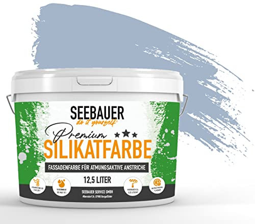 SEEBAUER diy® | Premium-Silikatfarbe für Außen | Mineralfarbe Fassadenfarbe Lila | Atmungsaktiv & Wetterbeständig | Verschiedene Trendfarben (5,0 Liter, No. 839 Luxury Passion)