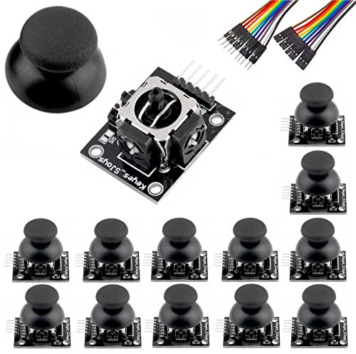 WWZMDiB 12Pcs Dual-Axis Button Joystick Module PS2 Game Joystick Control Stick Sensor for Arduino PS2 Raspberry Pi
