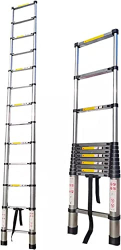 Heavy Duty Telescopic Ladder 8m/ 7m/ 6.2m/ 5m/ 4.2m/ 3.8m/ 2.6m Tall, Professional Folding Telescoping Ladder for Rooftop RV Attic Home Outdoor, Load 150kg (Size : 7m/23ft)
