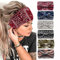 6Stück Stirnbänder für Frauen Breite verknotete Turban Bandana Boho Kopftücher Wraps Yoga Haarbänder Stoff elastische Stirnband Sport Laufen Kopftücher