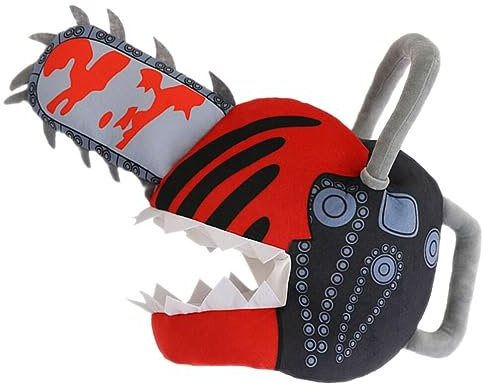 ABOOFAN Masquerade Costume Chainsaw Man Hat Plush Anime Mask Hat Chainsaw Cosplay Costume Headgear Full Head Mask Cap Dress up Headpiece for Halloween Masquerade Party Photo Props