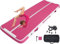 MEKETUM Air Turn Track Matte 2m 3m 4m 5m 10/20cm Dicke Turnen Matten Aufblasbar Gymnastikmatte Rutschfest Sportmatte für Zuhause/Training/Tumbling/Yoga/Outdoor/Fitness (Rose, 4m20)