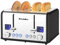 KitchMix Bagel 4 Slice Toaster, Stainless Steel Toaster with LCD Timer, Extra Wide Slots, Dual Display, Crumb Puller Tray (Black)