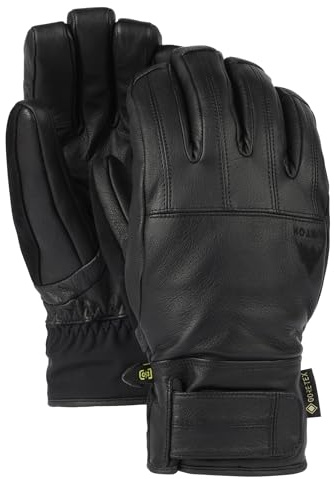 Burton Herren Gondy Gore-TEX Isolierte Lederhandschuhe - Wasserdichte Winter Snowboard Handschuhe - True Black, Large