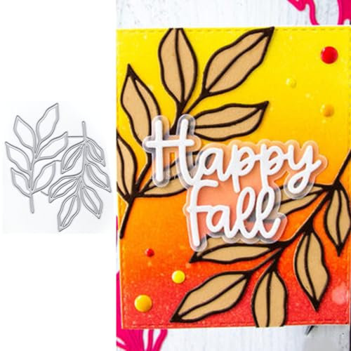 Zweige und Blätter Stanzformen für Kartenherstellung, Pflanzen-Metall-Stanzformen für Papier, Scrapbooking, DIY-Schablonen für Album, Party, Hochzeit, Festivals, Dekoration