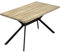 WAFTING Esstisch für 4-6 Personen, Moderner Esstisch aus Holz mit Holzmaserung und 2,5cm Dicken Metallfüßen, Geeignet für Küche, Wohnzimmer, Esszimmer, Helles HolzKorn