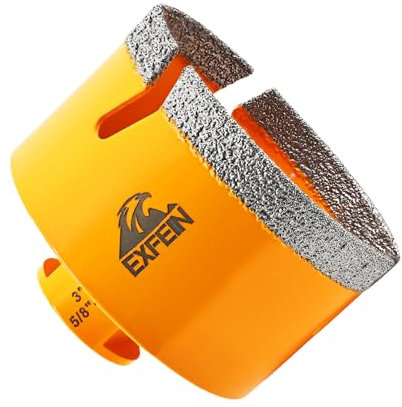 EXFEIN Diamond Core Drill Bit - 3 Tile Hole Saw for Porcelain Tile Ceramic Marble Granite