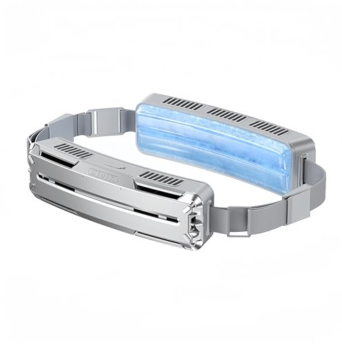 Bewinner Wiederaufladbarer USB-C Lüfter – Tragbarer Unterhemd-Lüfter mit Doppel-Lüfter, 3 Geschwindigkeitsstufen, leise für Outdoor-Aktivitäten wie Wandern, Joggen & Camping (Weiß)