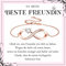 PDTU Beste Freundin Armband Unendlichkeitszeichen Geschenk für Freundschaft, Geburtstag, Abschluss, Einschulung, Hochzeit, Weihnachten - Rosegold