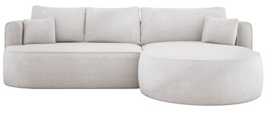 DomoHome - Moderne Ausziehbare Ecksofa Fiore Mit Schlaf-Funktion, Couch mit automatischer Auffaltung, Sofa, Schlafcouch RECHTS 284x183x82 cm Memphis 2