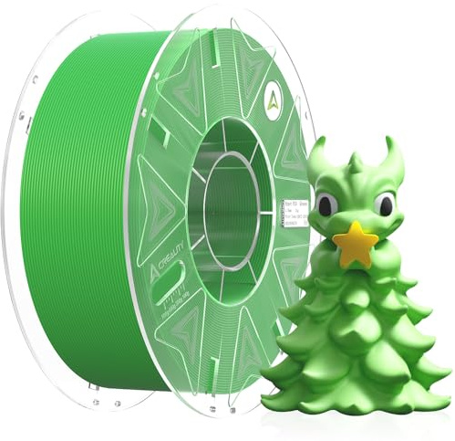 Creality Official Hyper PLA Filament Grün, 1KG 3D Drucker RFID Filament für Hochgeschwindigkeitsdruck, Widerstandsfähig, Glatt, Überhang Leistung Maßgenauigkeit +/-0.03mm, 2.2lbs/Spool