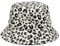 SUNAVY Fischerhut Damen Bucket Hat Damen Anglerhut Reversibel Leopardenmuster Sonnenhut Leopard Eimer Hut Freizeithut (DE/NL/SE/PL, Alphanumerisch, Einheitsgröße, M, Weiß)