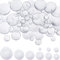 SOFPLATE 126 Stück 9 Größen Klare Runde Cabochons Glas Cabochons Kuppeln Nicht Kalibriert Transparente Cabochon Kacheln Mit Flacher Rückseite Aus Kristall Für Die Schmuckherstellung Das Basteln von Fo