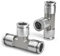 Bwintech 2 Pcs 4mm 3 Way Tee Push to Connect Pneumatic Fitttog,3 Way Stainless Quick Release PE Air Line Adapter