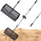 LAANCOO Sandfloh Rechen, Langgang Haifischzähne Haifischzähne Sand Sifter für Strand, Hochleistungsschaufel für Strand, für Kinder und Erwachsene, Rechen, Schwarz