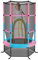 GOPLUS Trampoline Extérieur Enfant Ø165cm, Cadre en Acier, Trampoline pour Enfants avec Filet de Sécurité, Charge Maximum 45KG (Rose+Bleu,Hauteur 191cm)