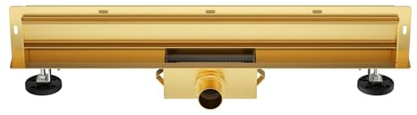 Balneo W-Drain Next Gold Wandablauf 80 cm, Edelstahl AISI 304, Gold | Edelstahl AISI 304, Wendepanel Fliese/Design, Einbautiefe ab 66 mm, 55 l/min, Schmutzfangkorb, 10 J. + 2 J. Beschichtung