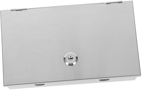 TEHAUX Stainless Steel Receptacle Outlet Box Lockable Weatherproof Electrical Socket Protector for Indoor and Outdoor Use Double Socket Cover Safe Wall Security