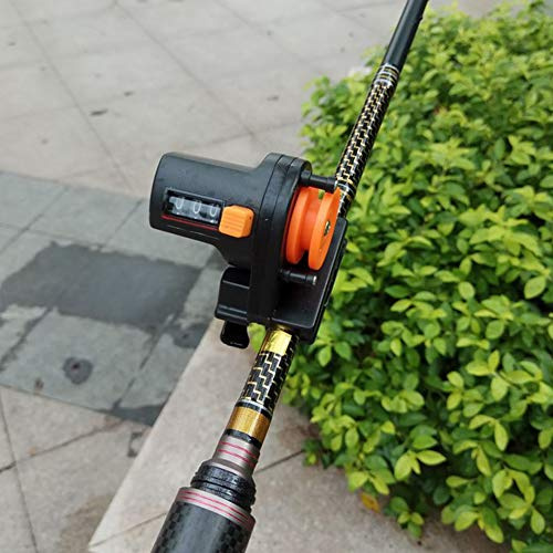 ZenithAur 0-999m Contacco di Pesca per Bobine da Pesca, Una Lunghezza precisa della Lenza di Pesca con Clip on Mount System, Strumento di Attrezzatura da Pesca Portatile per i
