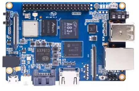 Banana Pi BPI-M3 Single Board Computer, Allwinner A83T Octa-Core ARM Cortex A7, 2GB LPDDR3, 8GB eMMC (Single Board)