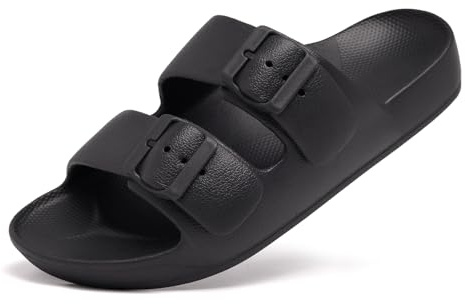 Waysoland Sandalen Damen Herren,Sommer Badelatschen Damen Orthopädische Sandalen mit Verstellbaren Schnallen Bequeme Rutschfest flache für Outdoor Garten