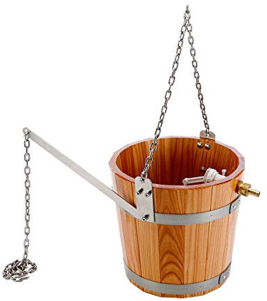 eliga Seau cascade en bois avec chaîne